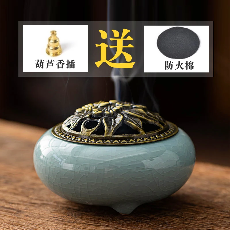 厚器创意陶瓷香炉家用供奉沉香室内净化空气塔香蚊香香薰炉小号
