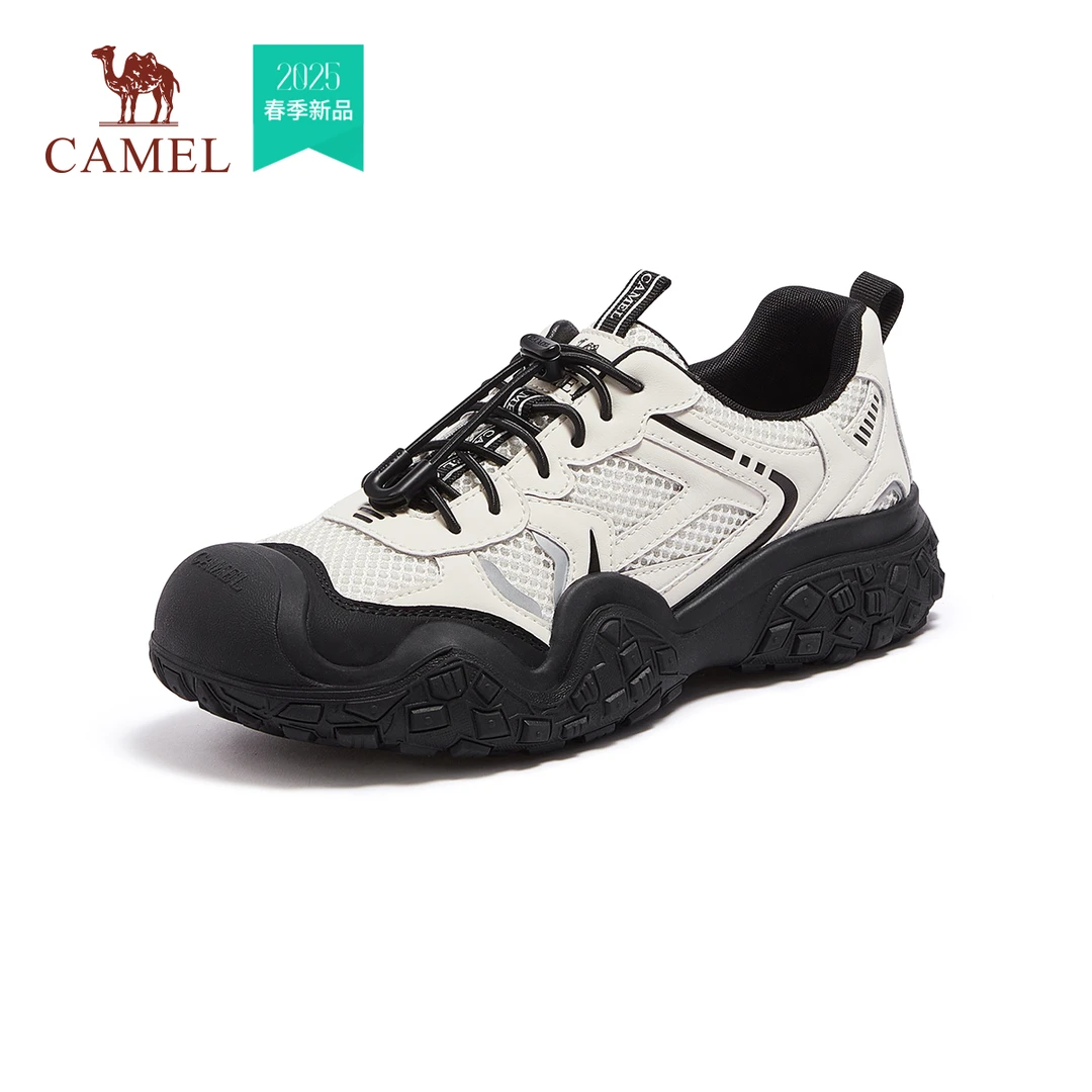 骆驼女鞋2025夏季新款时尚舒适徒步休闲鞋户外厚底百搭丑萌鞋女