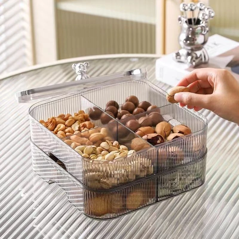 果盘过年家用客厅茶几干果收纳盒糖果盒轻奢高档坚果零食摆放盘