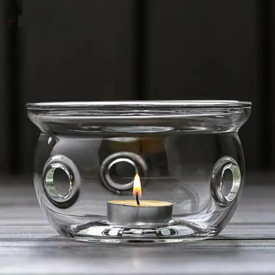 放蜡烛的加热玻璃茶壶底座 餐厅泡花茶保温煮茶器陶瓷温茶炉家用
