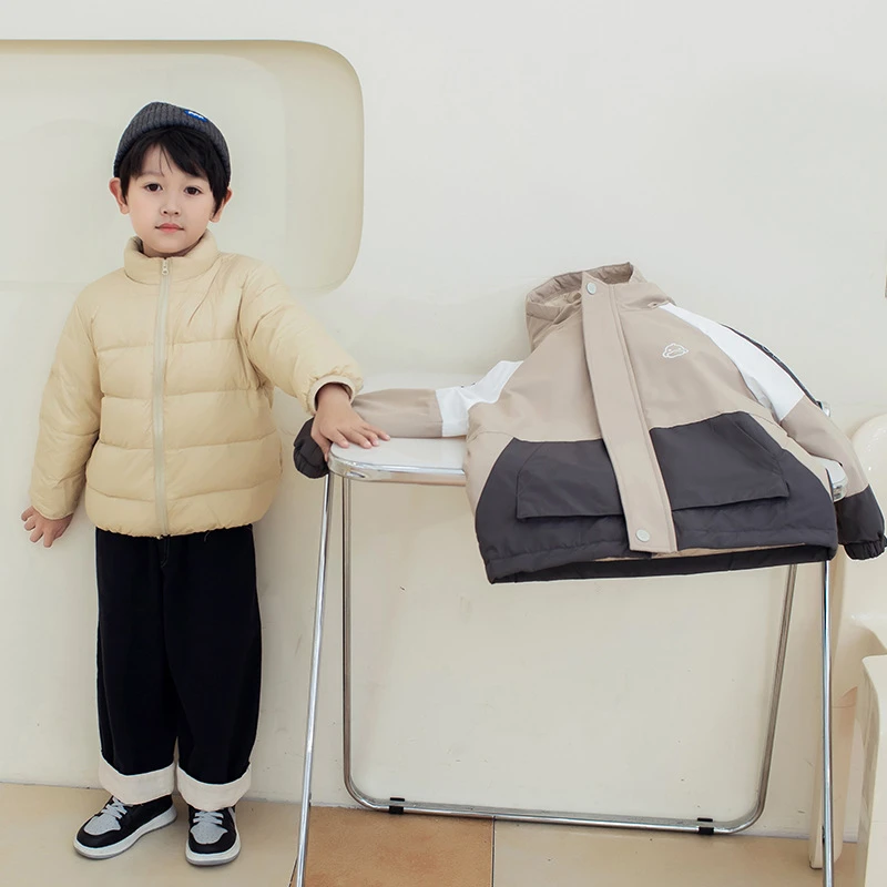 新款小黄鸭儿童羽绒服冲锋衣三合一可拆卸两件套男女童装外套秋冬