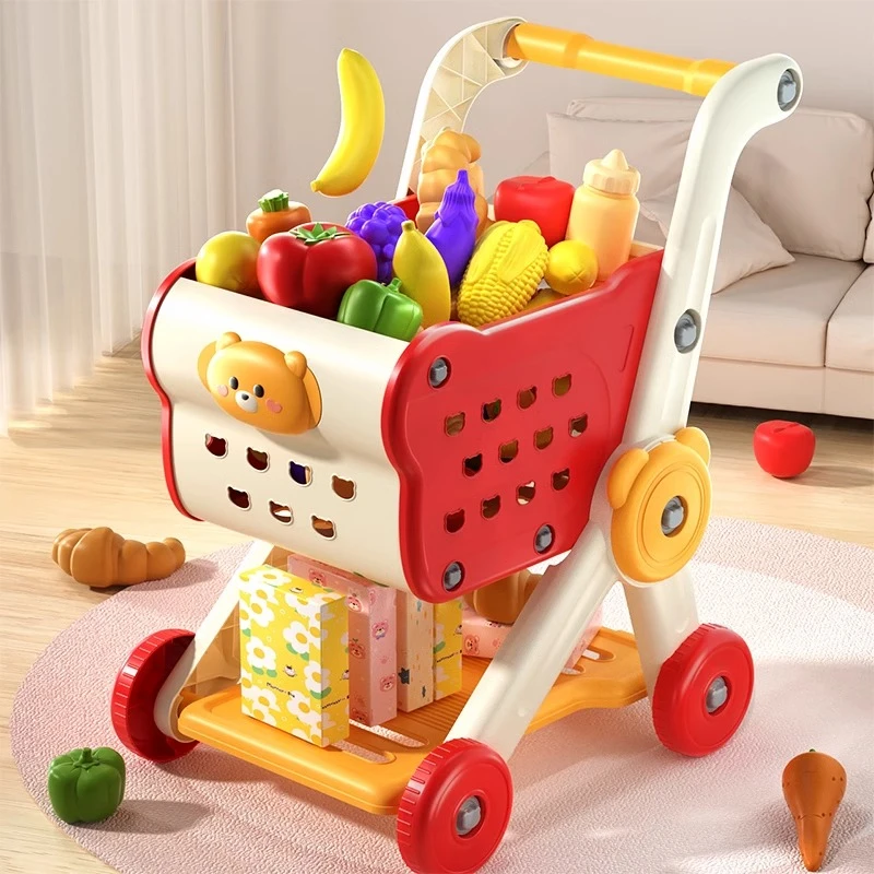 儿童过家家超市购物车厨房玩具宝宝小手推车水果女孩小孩1一3岁男