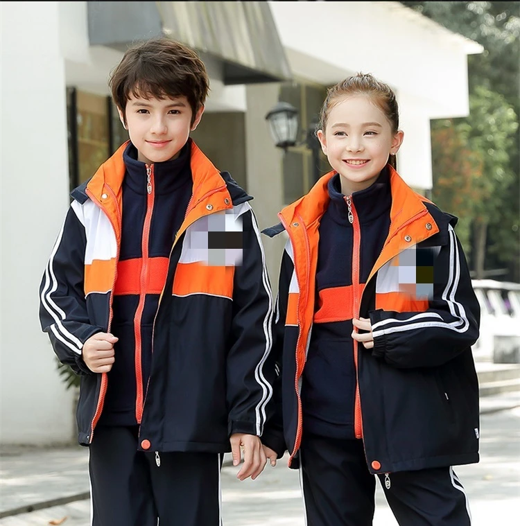 ZB中322橘藏青冲锋衣两件套