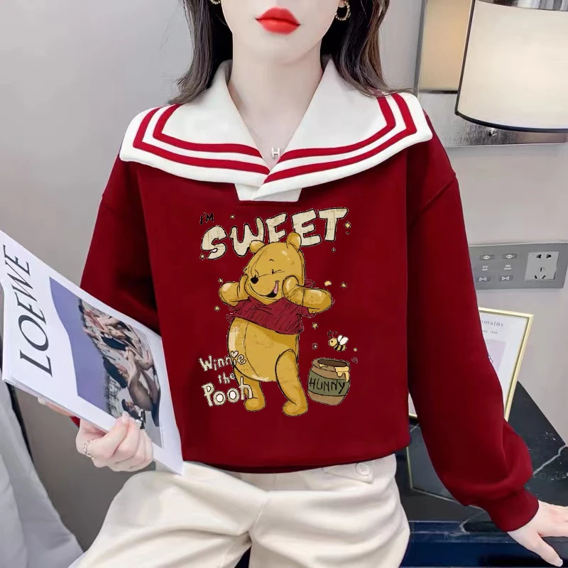 女童秋季上衣2023年新款爆款女装美式学院风海军领卫衣秋季外套