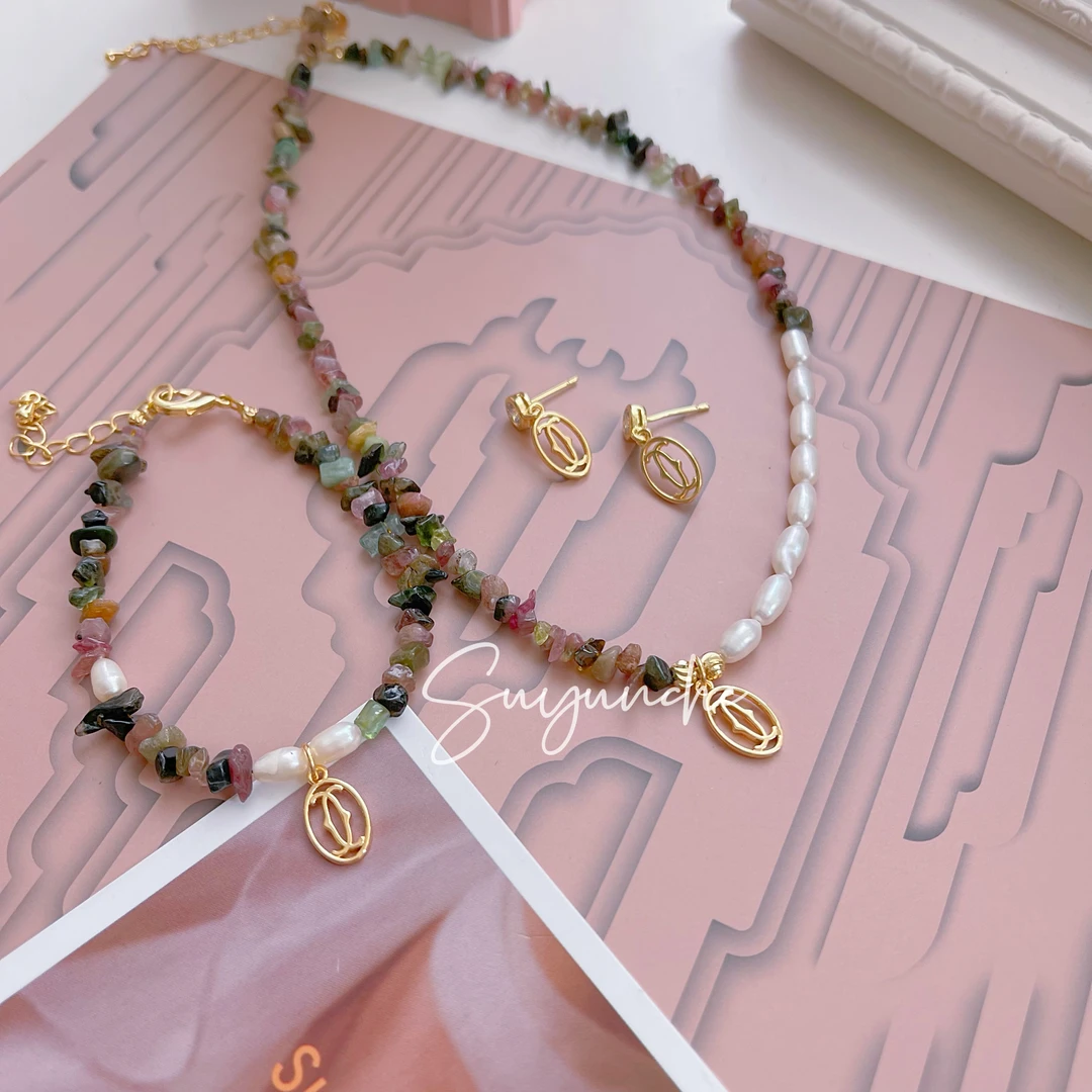 铜合金项链 Suyunche手作356bixi tax 新款时尚三件套