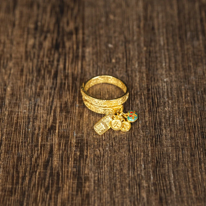 925银戒指 【卓美】925银平安喜乐开口戒指/个FL-2056