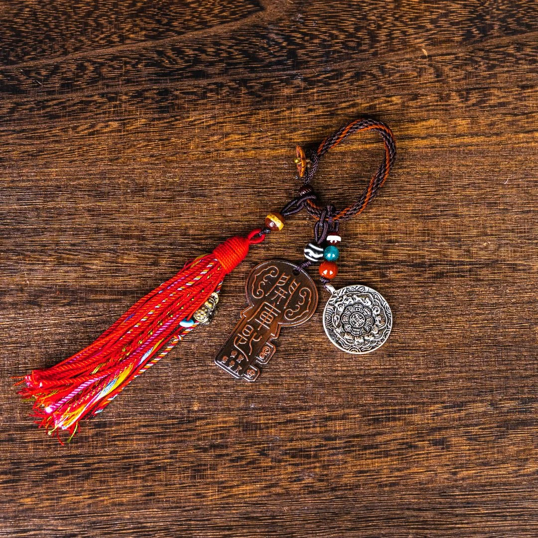 【城丽珠宝】九宫开库钥匙流苏挂件/个FL-1689