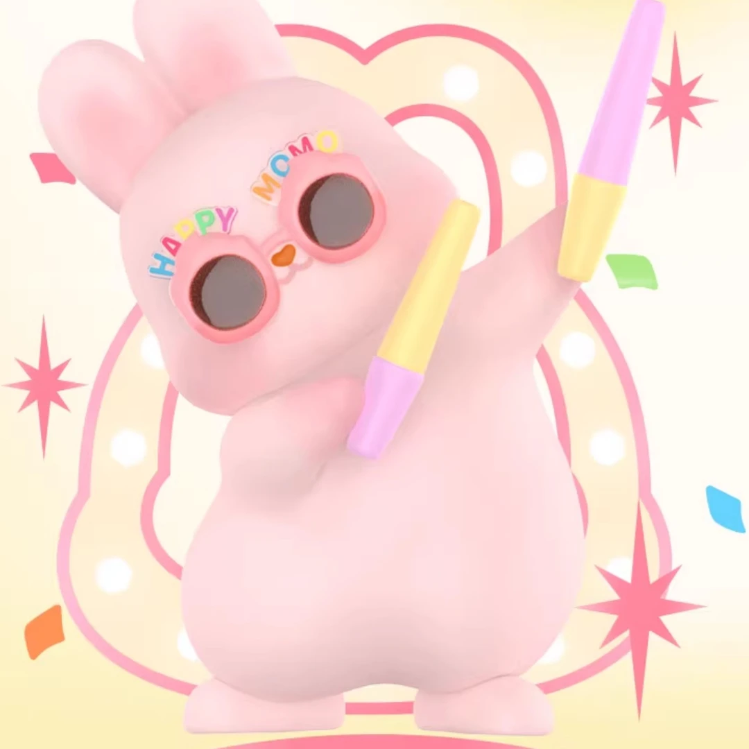 【拆盒】momo摸摸兔纪念日系列潮玩手办盲盒