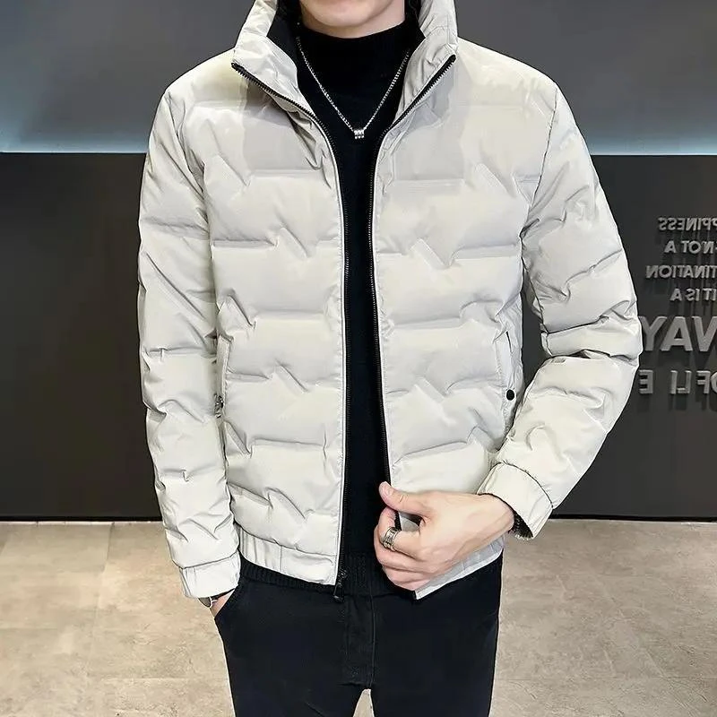 简型羽绒服男士短款加厚2023年冬季新款立领保暖加厚外套时尚潮
