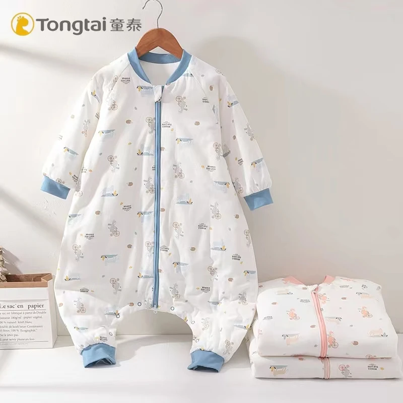 Tongtai/童泰童泰婴儿秋冬薄棉分腿睡袋防踢被夹棉四季保暖棉睡袋