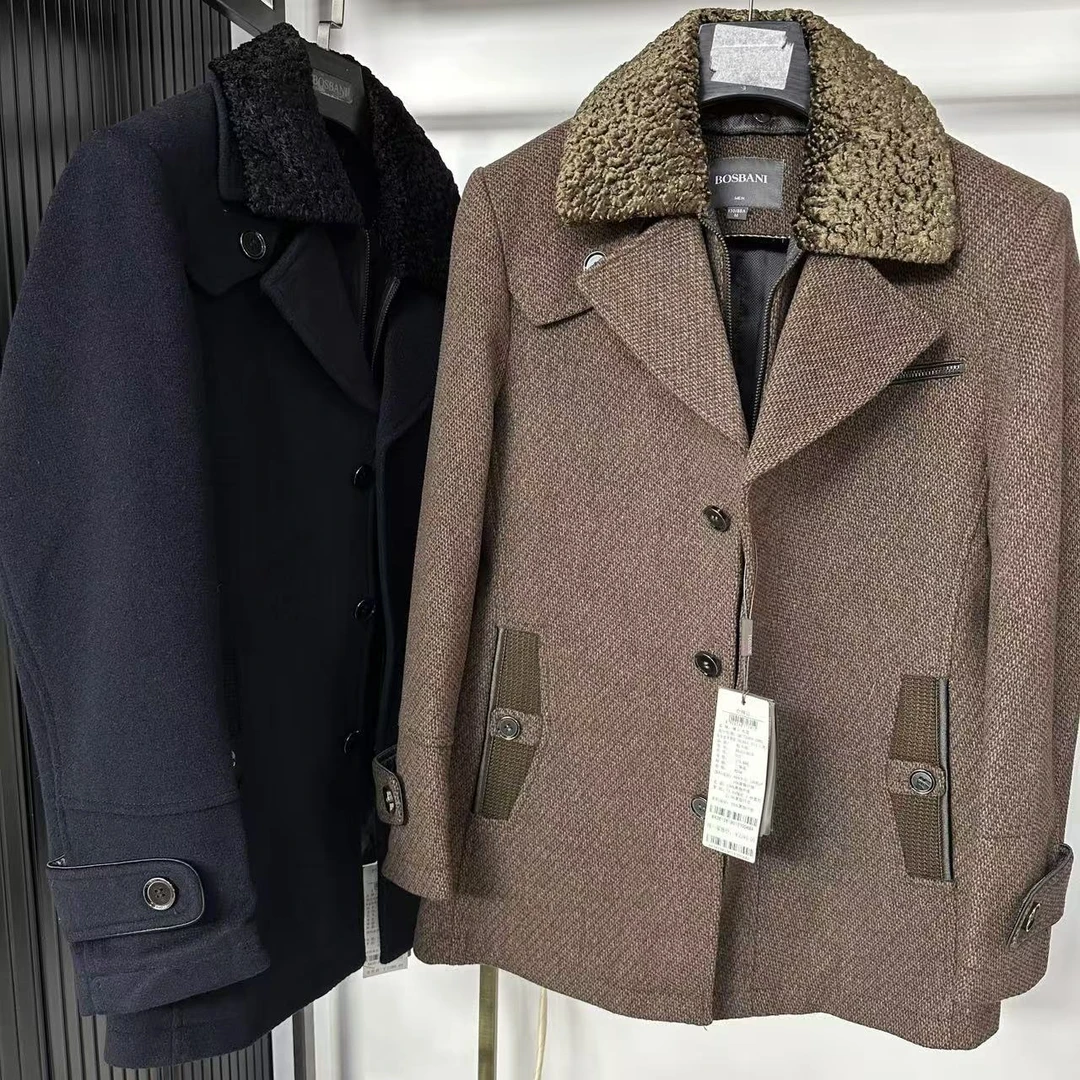 3613619男士翻领大衣毛呢可立可翻夹克翻领时尚男款