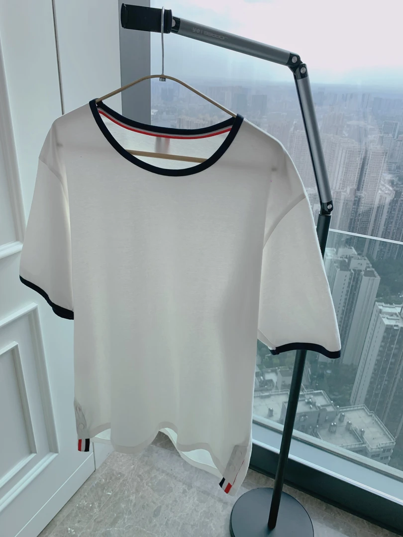 威廉威 男女同款【T.B短袖】经典织带撞色包边宽松百搭短袖T恤A839