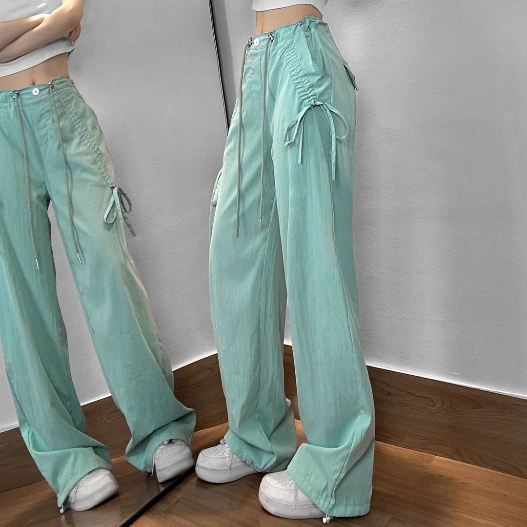 ADERJOJOADERJOJO新款女装夏季薄款工装裤女款小个子冰丝宽松517