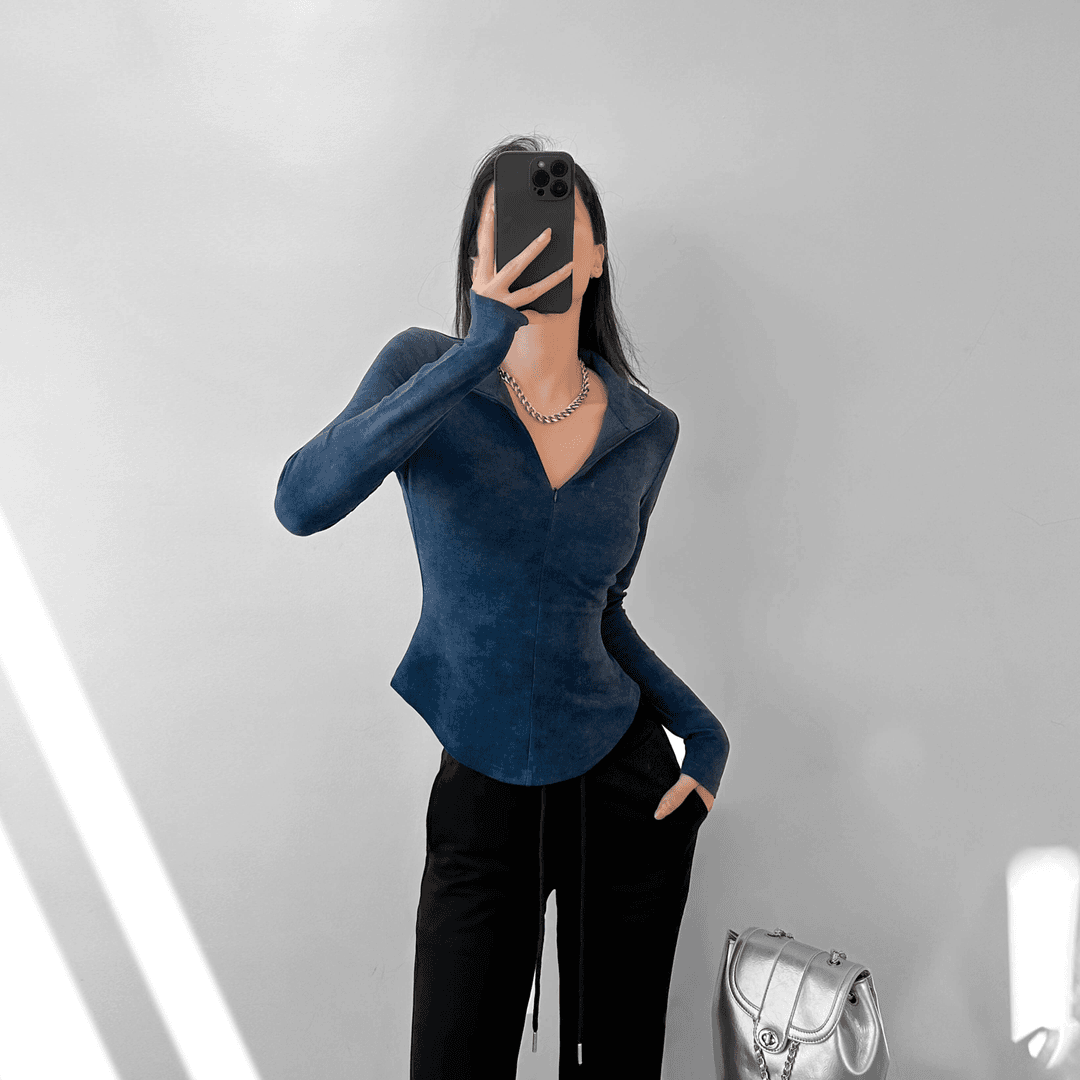 2024长袖卫衣打底衫女款加厚保暖春秋季半高领运动上衣可外穿3029