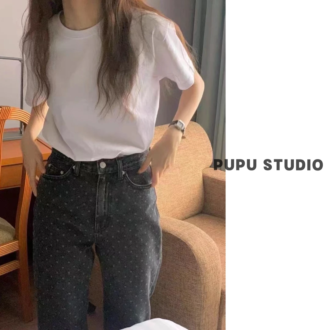 2025春长绒棉磨毛高品质打底白T恤