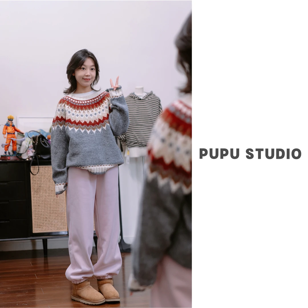 【圣诞树】羊毛混纺冰岛毛衣