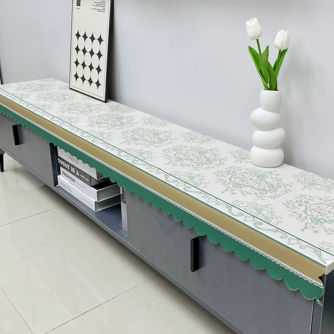 [加宽]电视柜长方形桌布防水防油防尘桌布茶几布简约免洗防烫台布