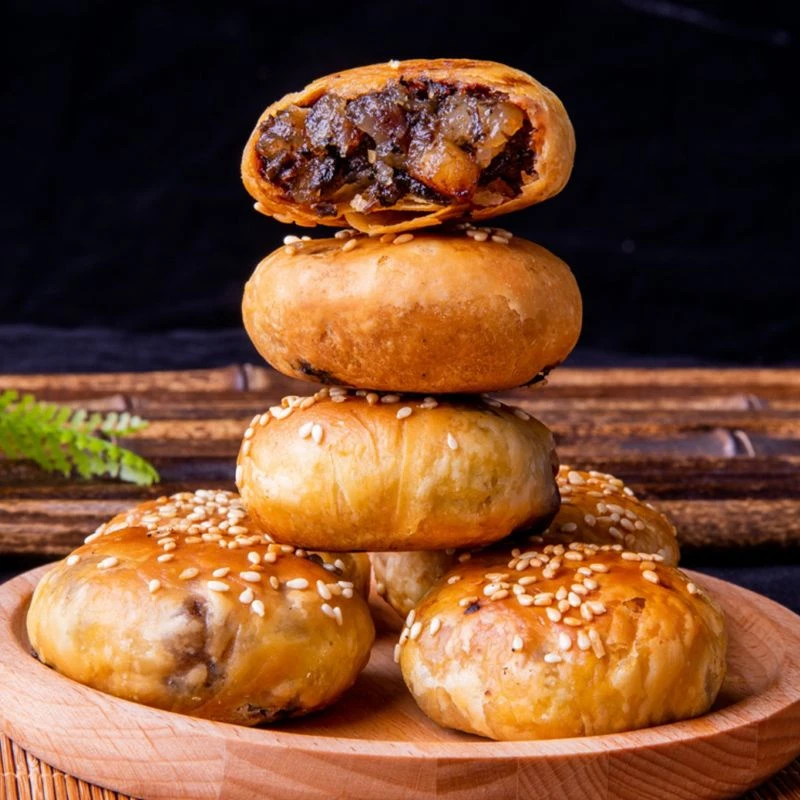 黄山烧饼手工梅菜扣肉酥饼酥香浓郁早餐点心休闲零食开袋即食批发