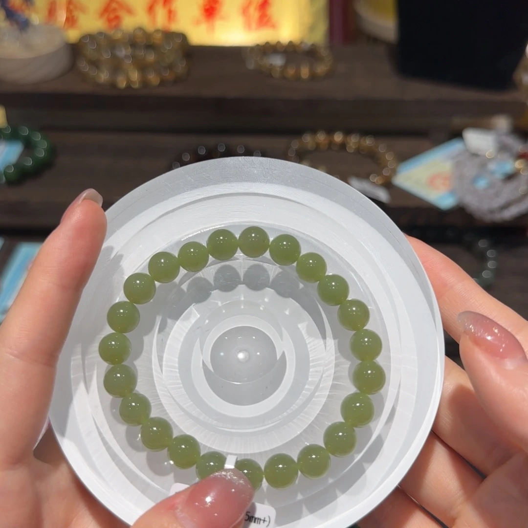 和田玉手串未镶嵌手串7.5