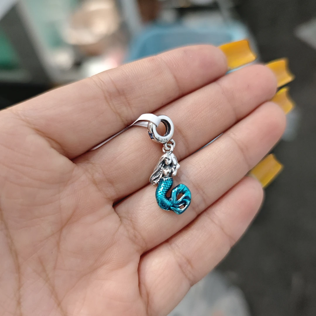 吊坠925银 S925银美人鱼吊坠