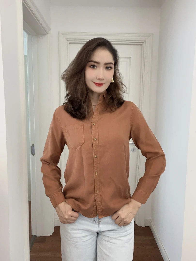 女衬衣长袖宽松时尚百搭衬衣