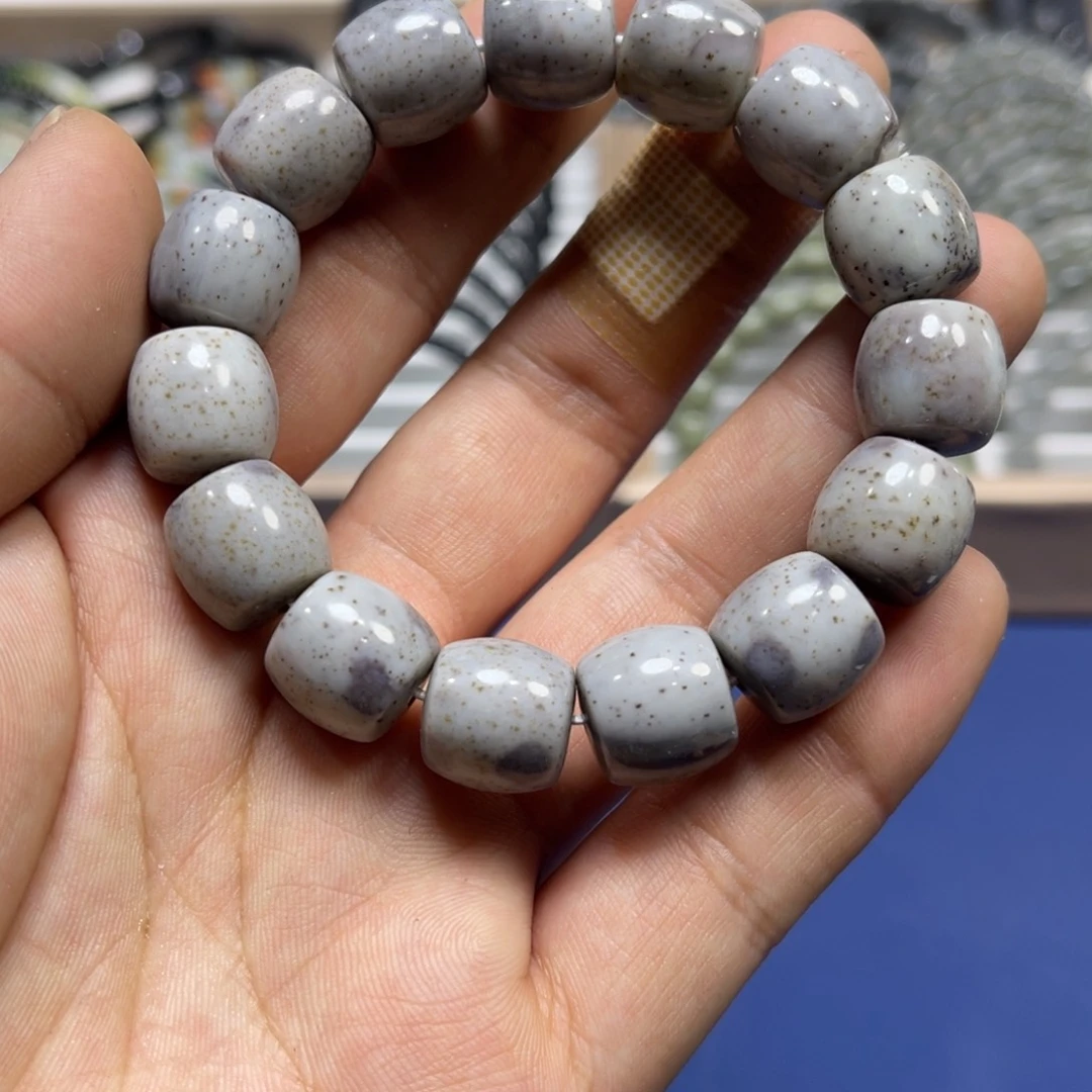 和田玉（青玉）手链未镶嵌