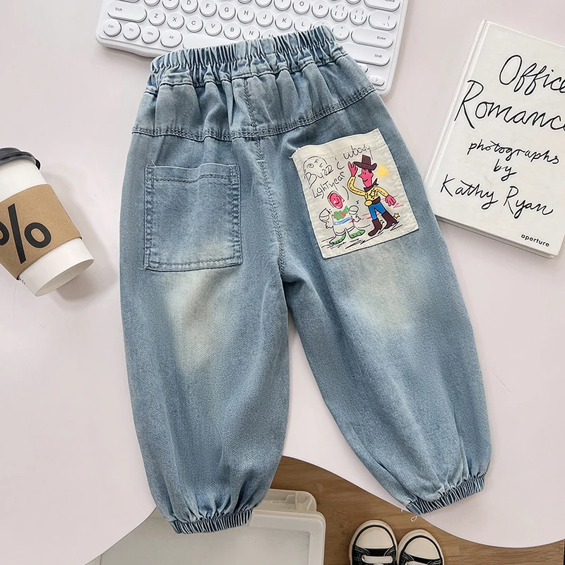 男童天丝牛仔裤夏季薄款儿童裤子2024新款童装中小童长裤防蚊裤潮