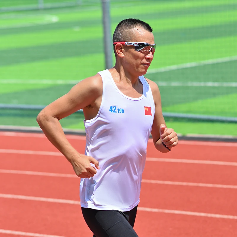 42195男女跑步健身休闲无袖上衣训练健身速干透气轻薄背心健身衣