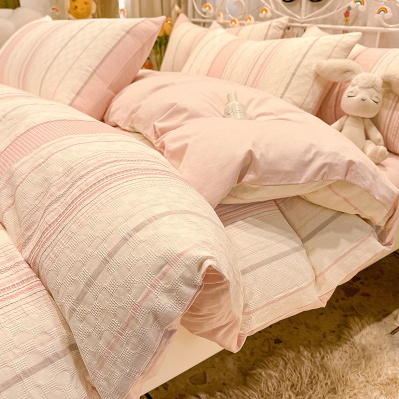 纯棉被套单件100%全棉被罩四件套150x200x230单双人宿舍学生被罩