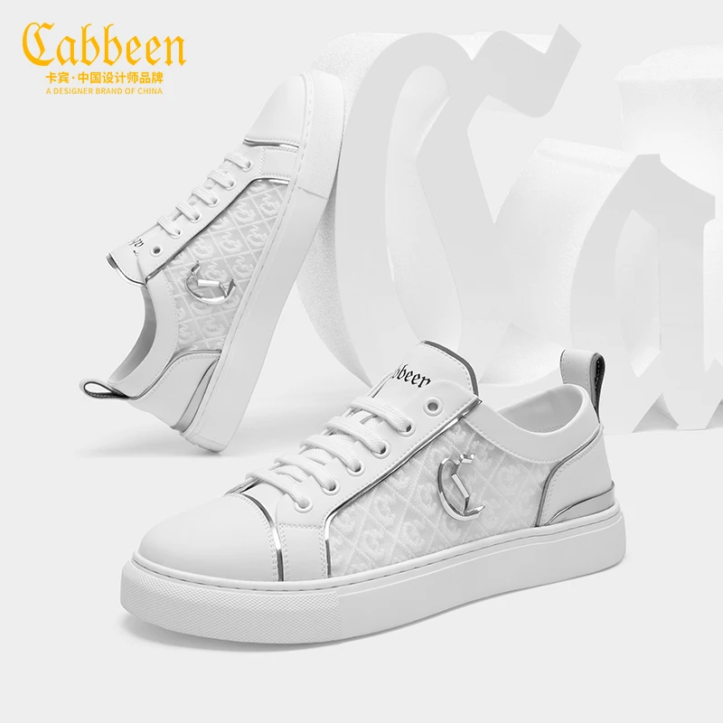 卡宾男鞋潮牌小白鞋夏季2025年低帮韩版网面透气百搭轻奢板鞋男款