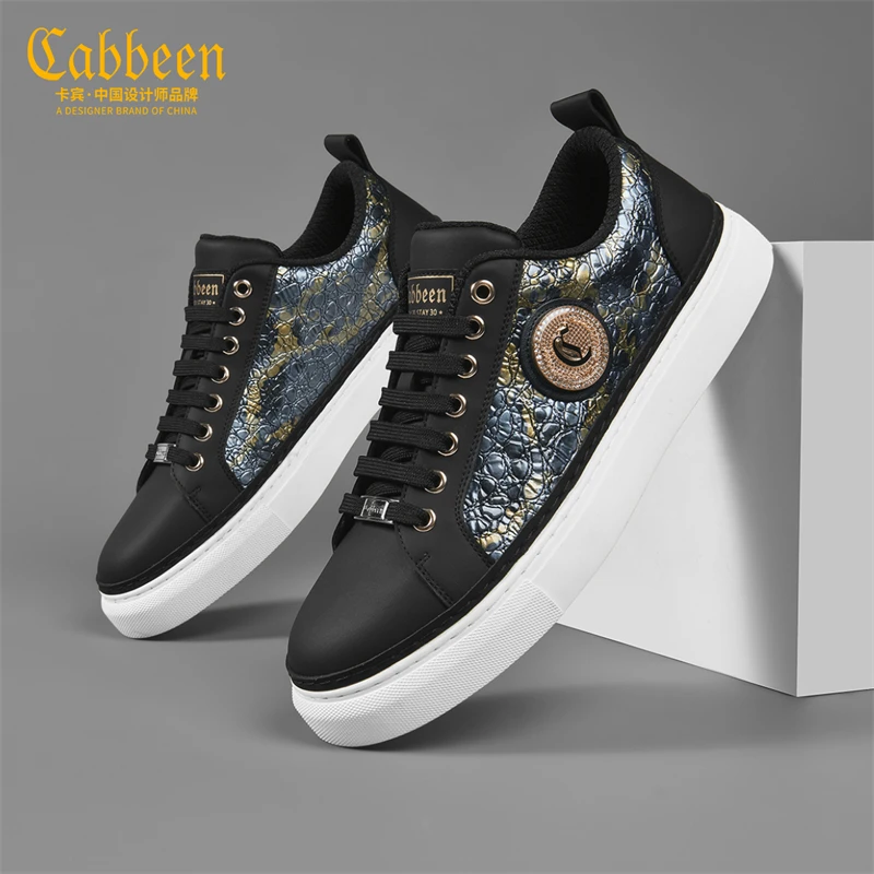 卡宾鞋子男百搭潮鞋冬季款潮流板鞋男士休闲鞋潮牌男鞋百搭小黑鞋