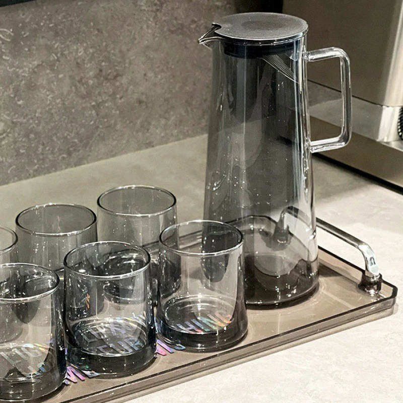 整套喝水杯耐高温杯子茶杯冷水壶家用水具套装高硼硅水杯客厅家用