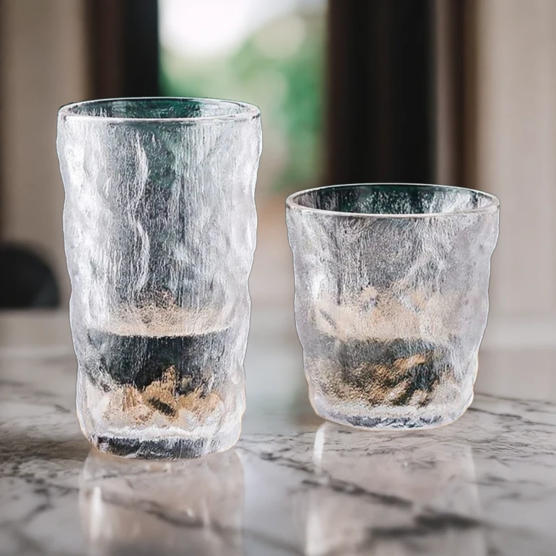 【5❤】高颜值水杯玻璃ins冰川杯喝水杯专用家用现货速酒杯杯子