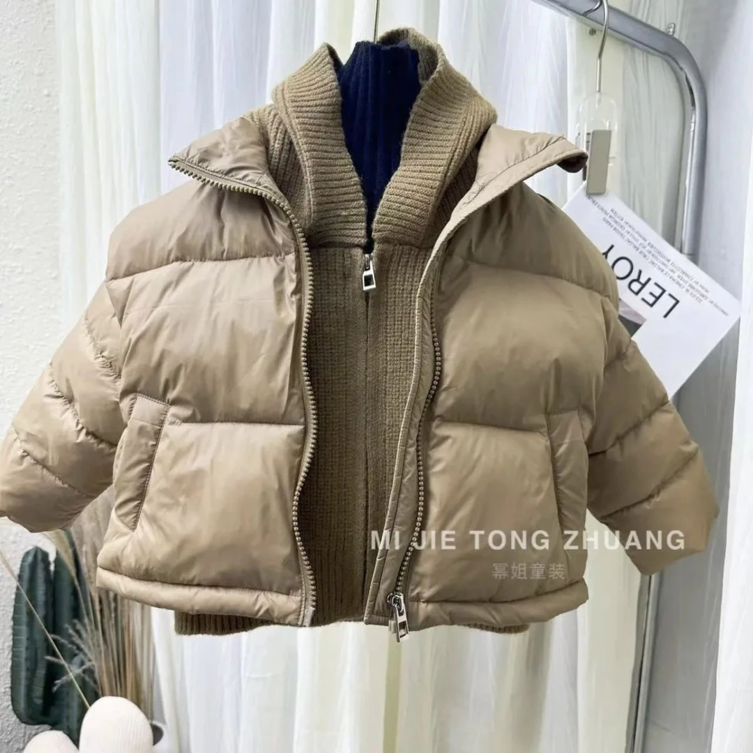 儿童棉服2022冬季款一体棉三防面料韩系宽松版棉服抖音爆