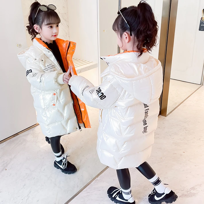 女童棉服儿童反季清仓冬装洋气棉衣中长款棉袄加厚保暖外套潮免洗