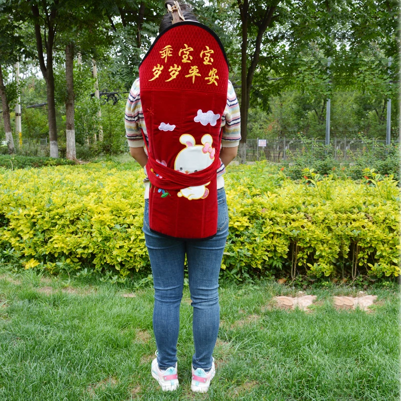 云南四川婴儿背带老式传统绑带0-3岁宝宝贵州背巾外出简易裹背