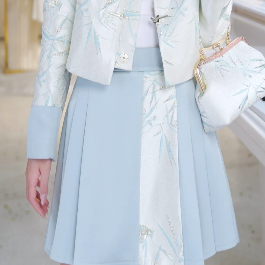 【北栀】节节高蝴蝶盘扣国风短裙812185