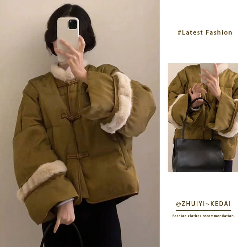 冬季中式设计感棉服女2024年新款百搭高级感棉衣外套保暖加厚棉袄