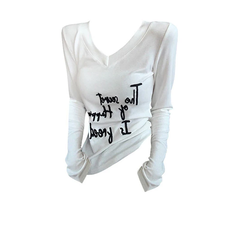 德绒软糯保暖长袖打底衫女秋冬新款V领修身显瘦时尚洋气百搭上衣