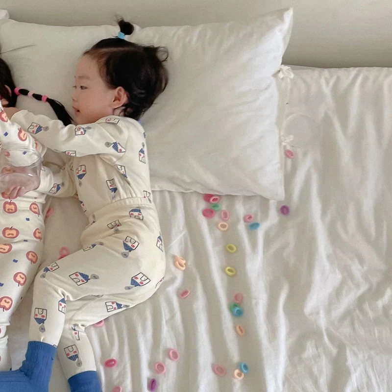 【030-080】莱卡/舒绒儿童秋衣秋裤A类无骨居家服套装