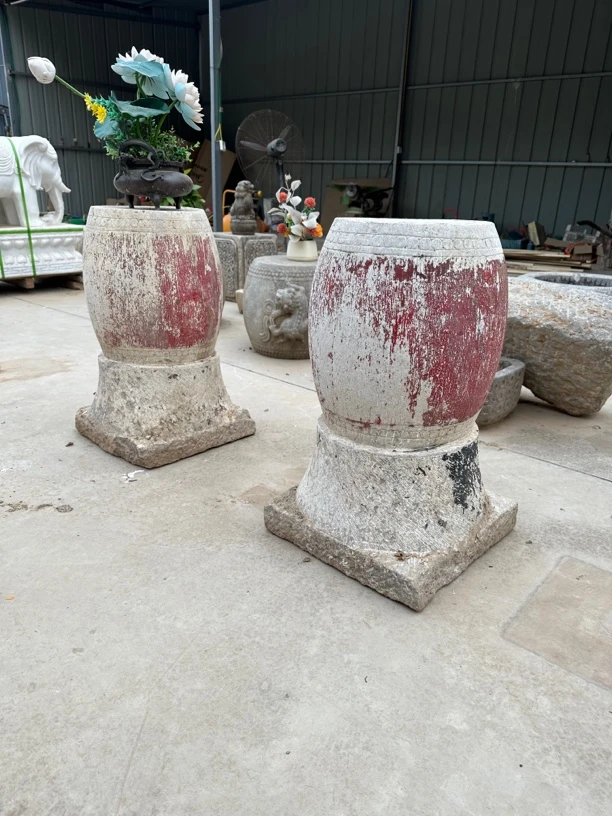 明代，青石石墩，天圆地方，高度61