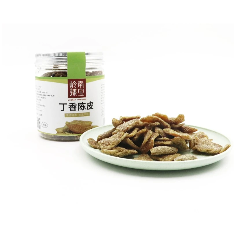 岭南臻宝【丁香陈皮】新会特产传统道地新会陈皮即食陈皮罐装160g