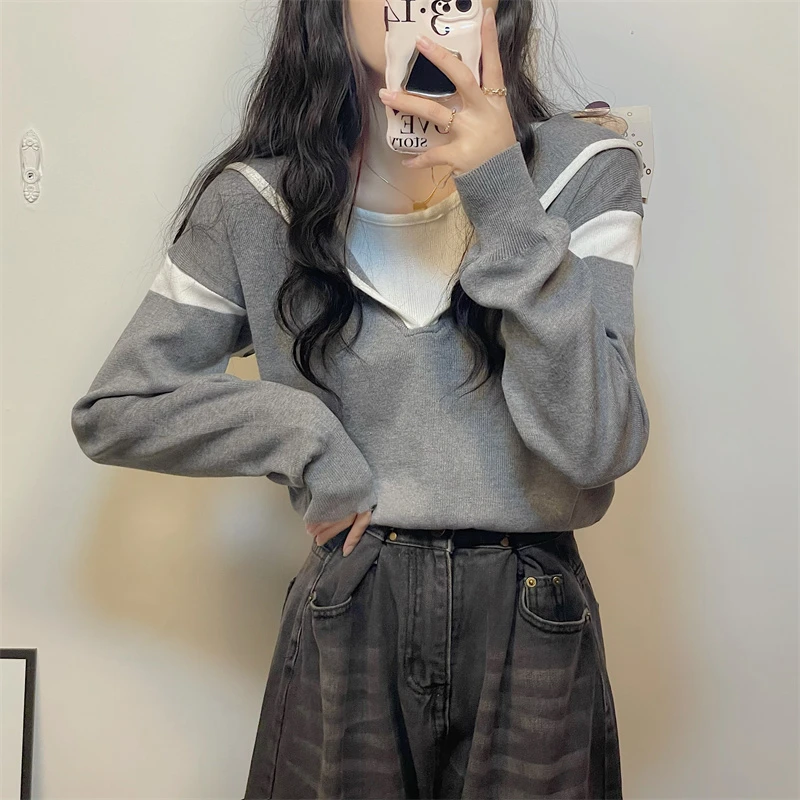 【一号链接】（直播间过款专用链接）秋季时尚洋气长袖针织衫女上衣