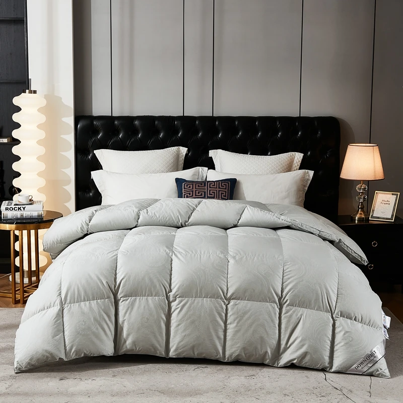 【重约8斤】高奢羽翼绒冬被加厚被子春秋被芯-浅灰