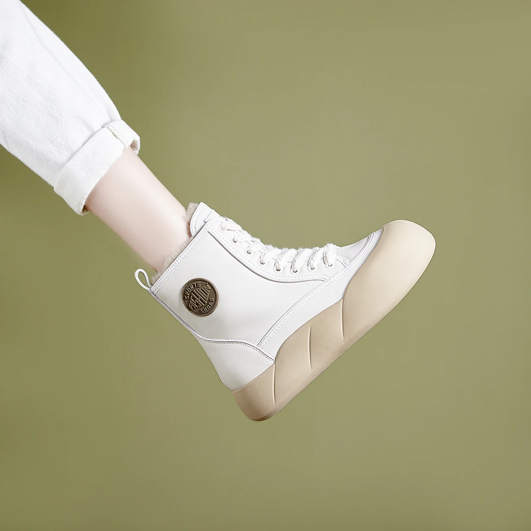 【老窦定制-清仓】DA1857跟高4cm秋冬新款时尚百搭防滑保暖加绒女鞋