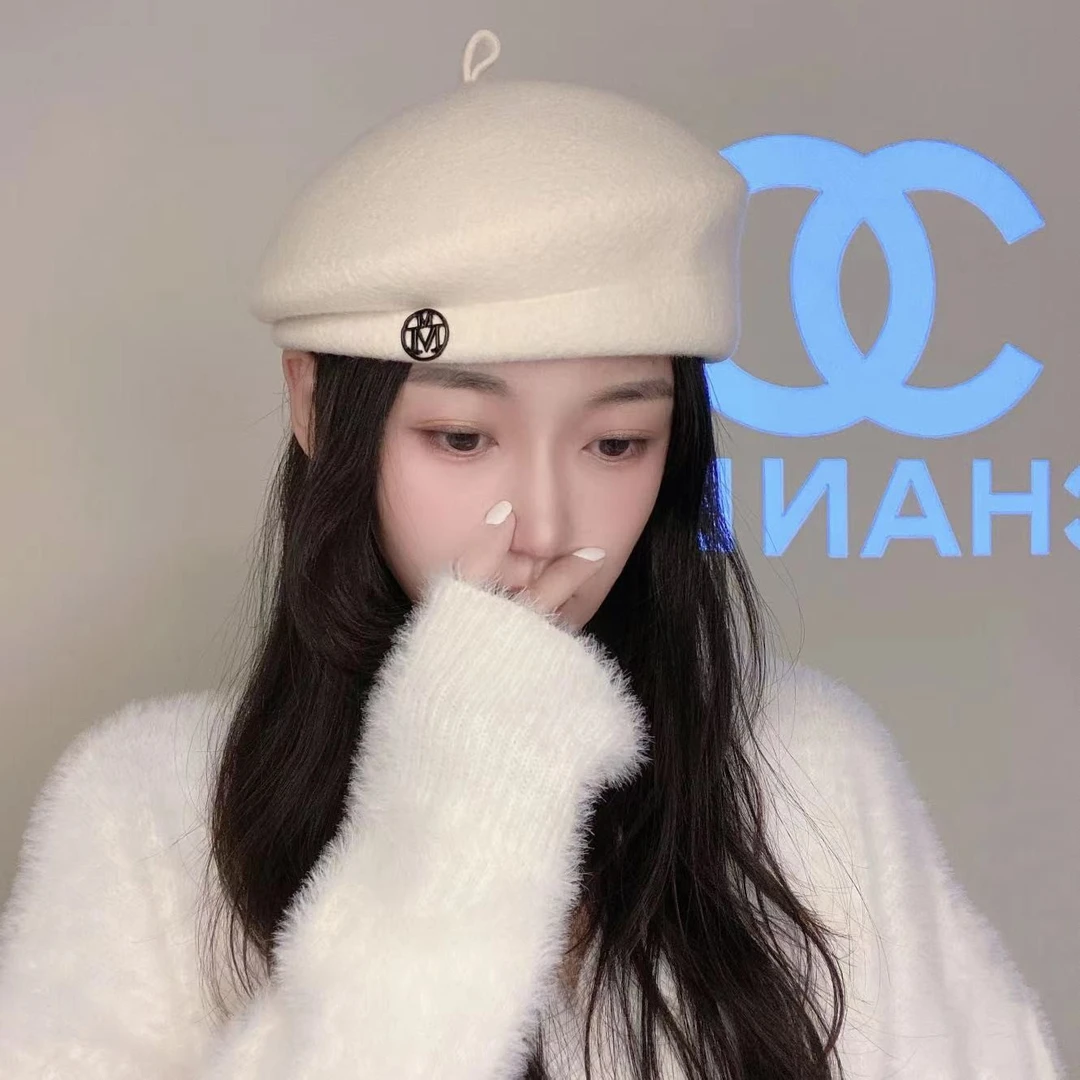 晴子Studio~“财阀千金”秋冬名媛优雅定型贝雷帽复古百搭画家ins