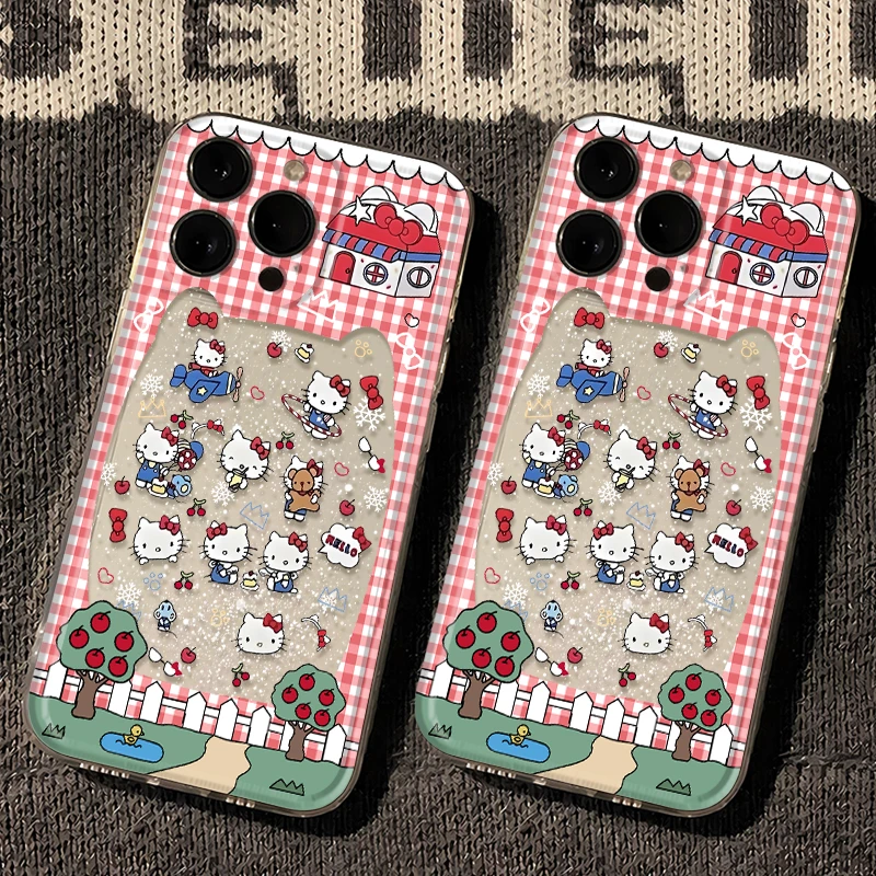 可爱卡通kt猫小米苹果15手机壳iphone13/14promax防摔12太空软壳