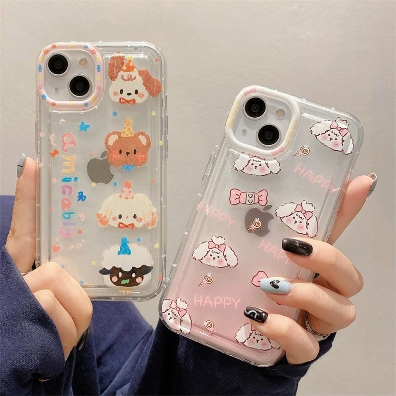 可爱卡通动物新款iPhone14/13/12防摔气囊11promax苹果7/8p软套xr