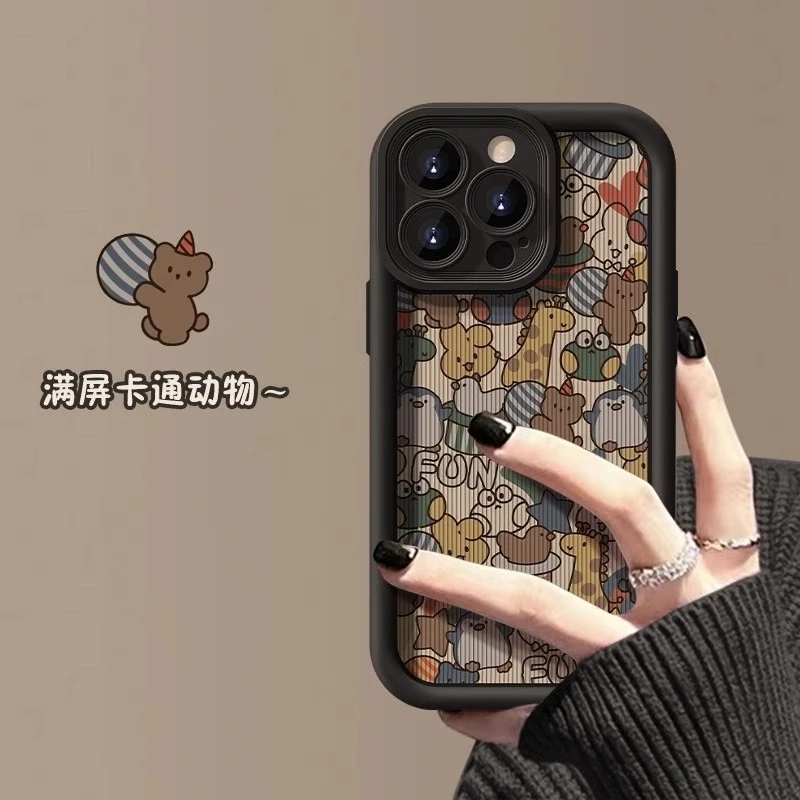 复古满屏动物园适用苹果/小米/华为/vivo/oppo全系趣味可爱ins软