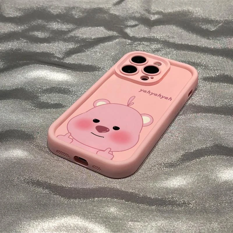 搞怪小海狸苹果15手机壳iphone14promax软壳13防摔12/11/xs少女心